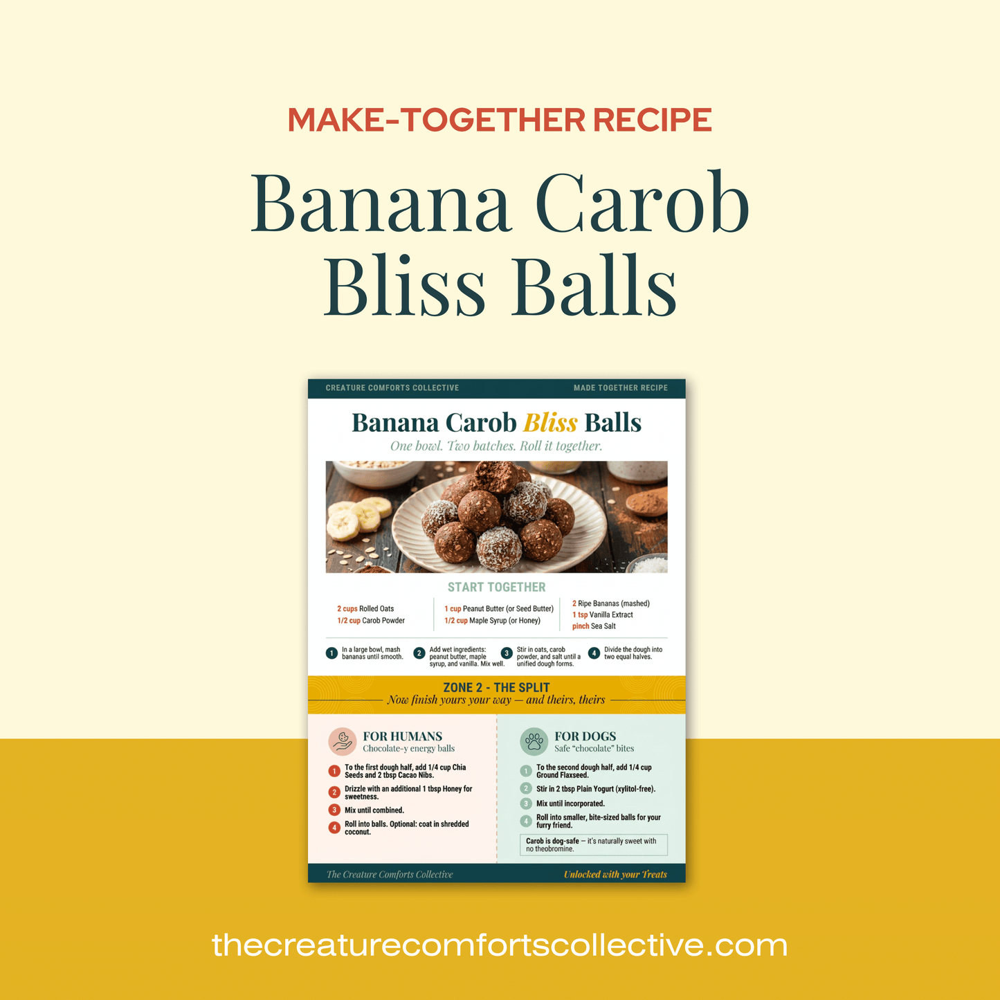 Make Together Recipe - Banana Carob Bliss Balls