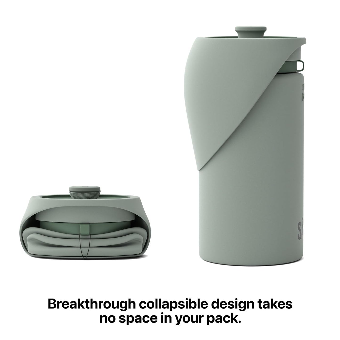 SÄKER Portable Dog Water Bottle, Collapsible Water Bottle for Dogs Perfect for Walking, Hiking and Outdoors | Works as a Portable Water Bowl | Designed in Montreal - 550ml