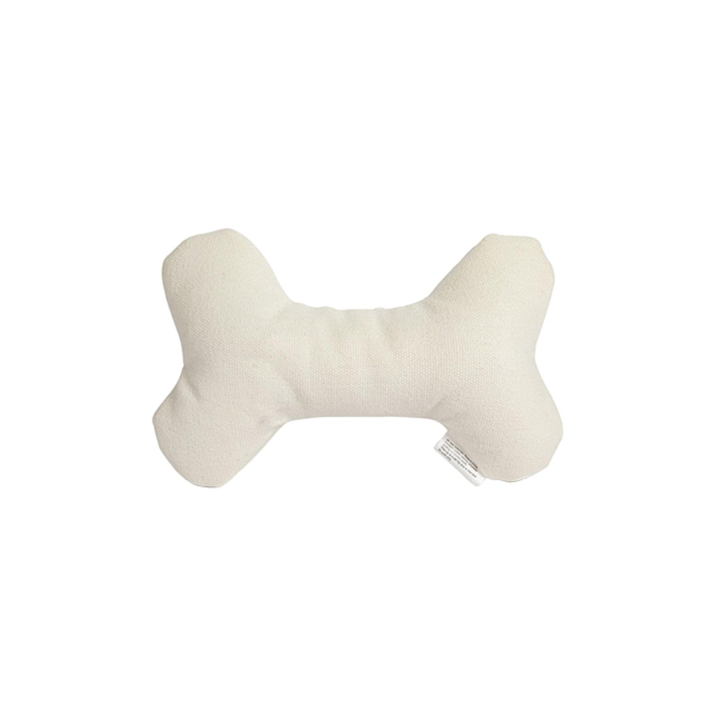 Pata Pal Eco-Friendly Durable Cotton Canvas Squeaky Dog Bone Chew Toy for Chewing, Playing and Exercise – T-Bone, White (Safe for Pets & Kids)