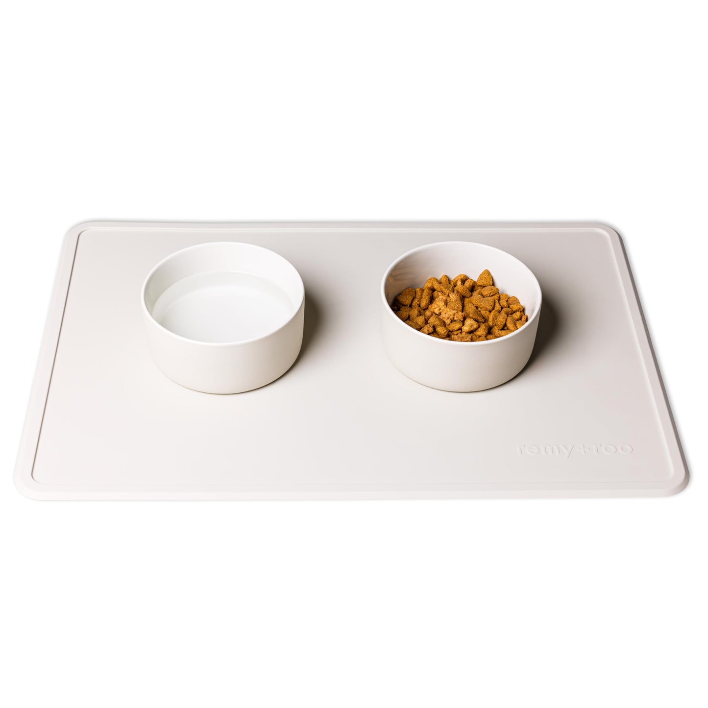 Remy+Roo Stone Silicone Dog Food Mat for Pet Bowl | 100% Waterproof | Non-Slip | Dishwasher Safe