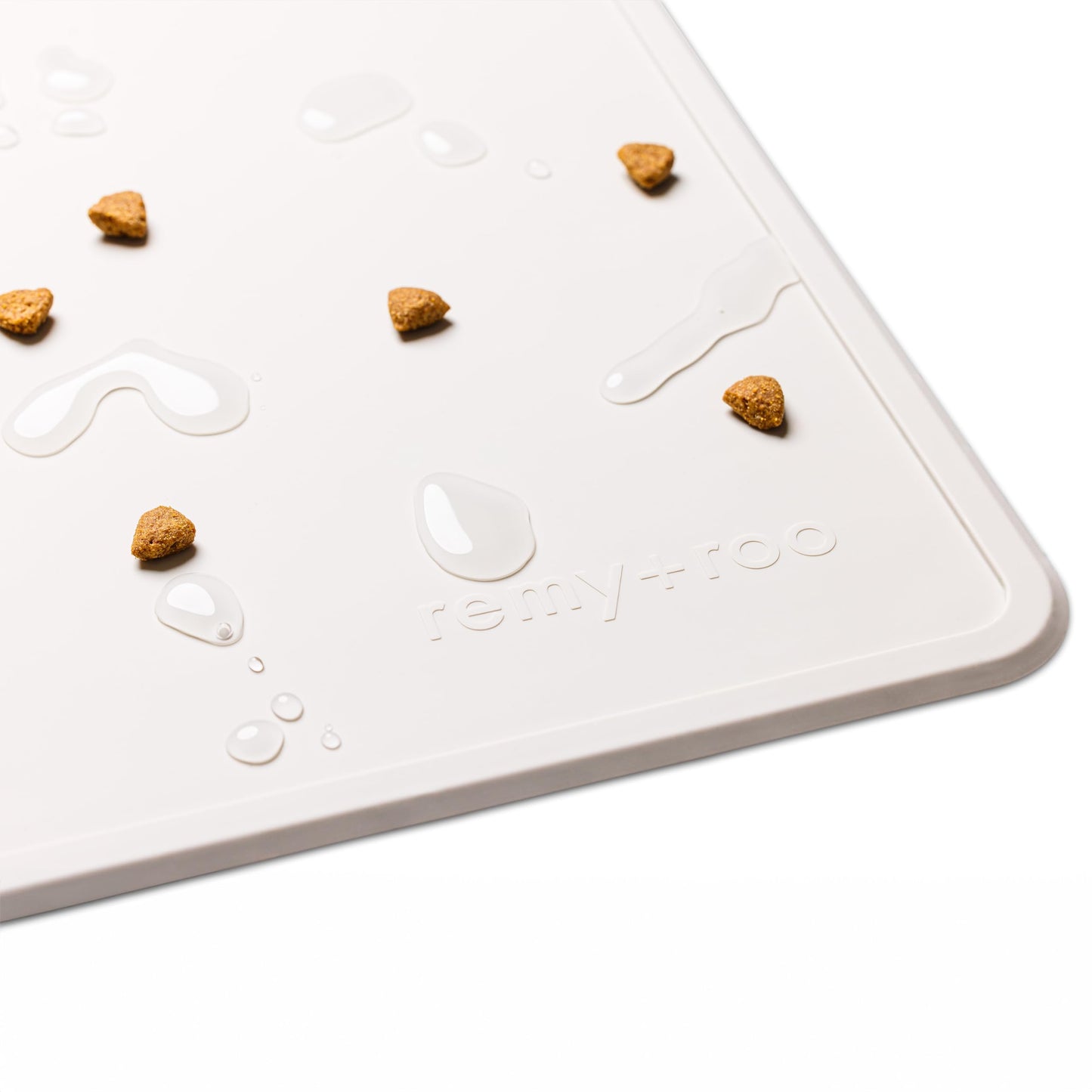 Remy+Roo Stone Silicone Dog Food Mat for Pet Bowl | 100% Waterproof | Non-Slip | Dishwasher Safe
