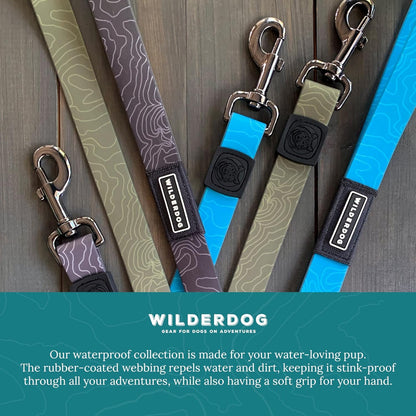 Wilderdog Waterproof Dog Leash - Repels Water & Dirt - Olive
