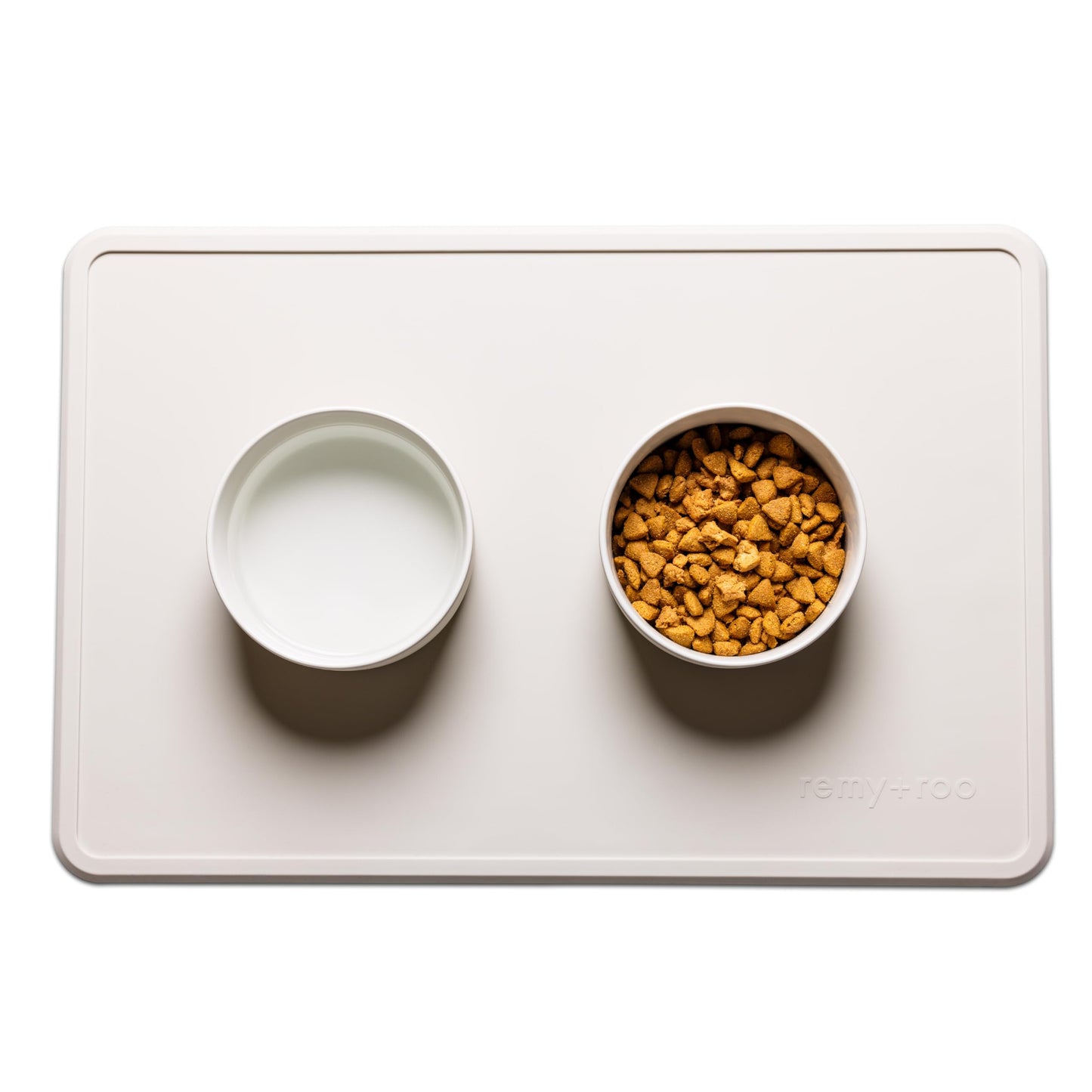 Remy+Roo Stone Silicone Dog Food Mat for Pet Bowl | 100% Waterproof | Non-Slip | Dishwasher Safe