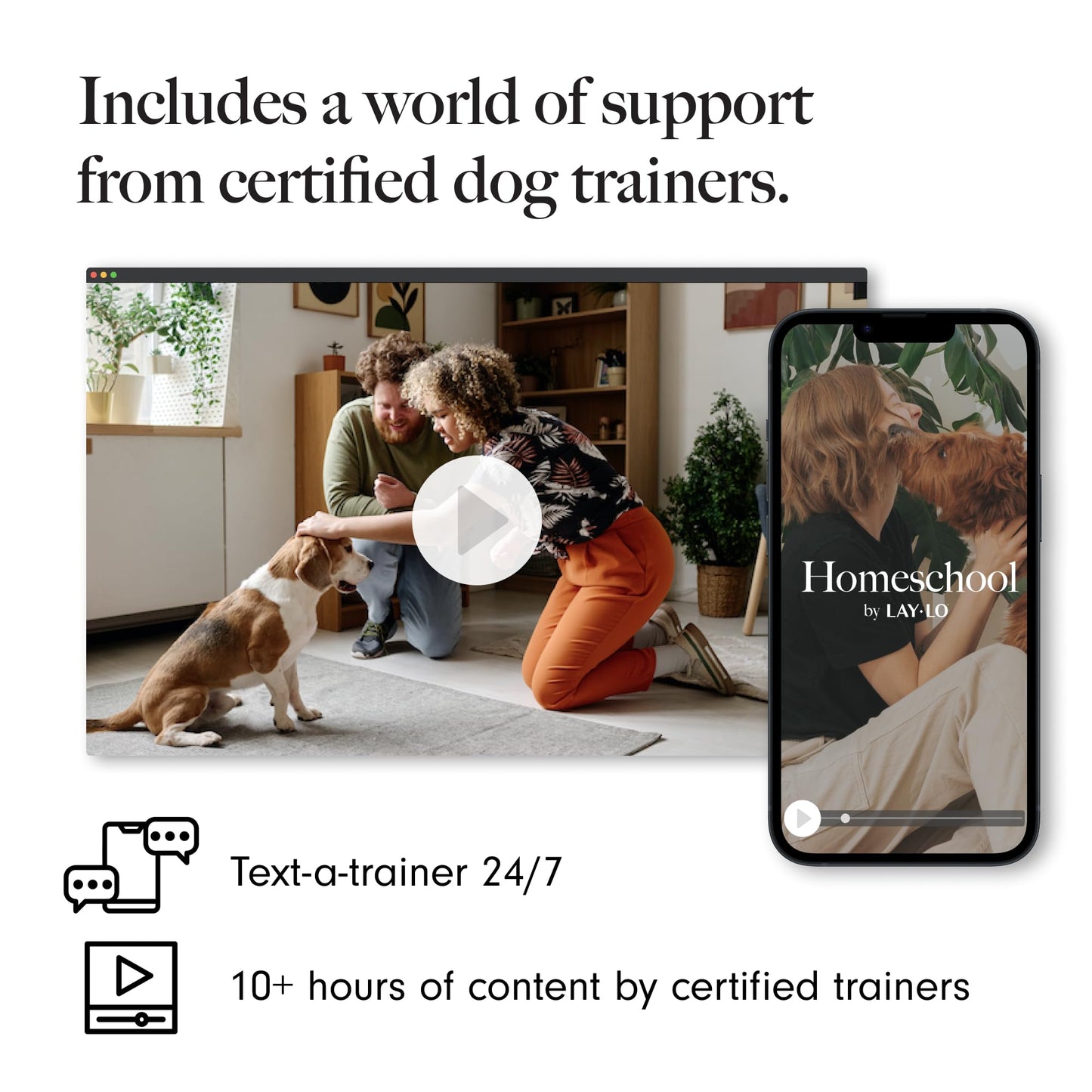 LAY LO Natural Cotton Dog Rope Toys | 18 inch 2-Pack | for Medium and Large Dogs | Includes Live Dog Trainer Support | Durable & Eco-Friendly | Unique Boho Designs with Handle | Puppy Teething Toy