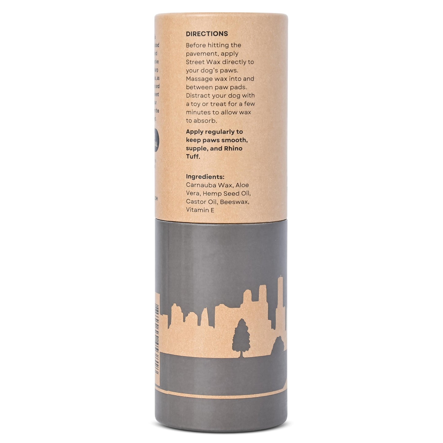 Rhino Wax - Dog Paw Street Wax 2oz - Use Before Taking Dogs on Hot Streets or Pavement - Balm Protects Against Hot Surfaces, Rocks & Road Debris - Moisturizes and Improves Elasticity - Lick-Safe - USA