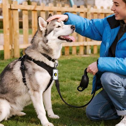 Metal Dog Poop Bag Holder 2-Pack w/Leash Clip|Durable Scratch-Resistant Aluminum|30 Bags+6 Accessories（Silver）