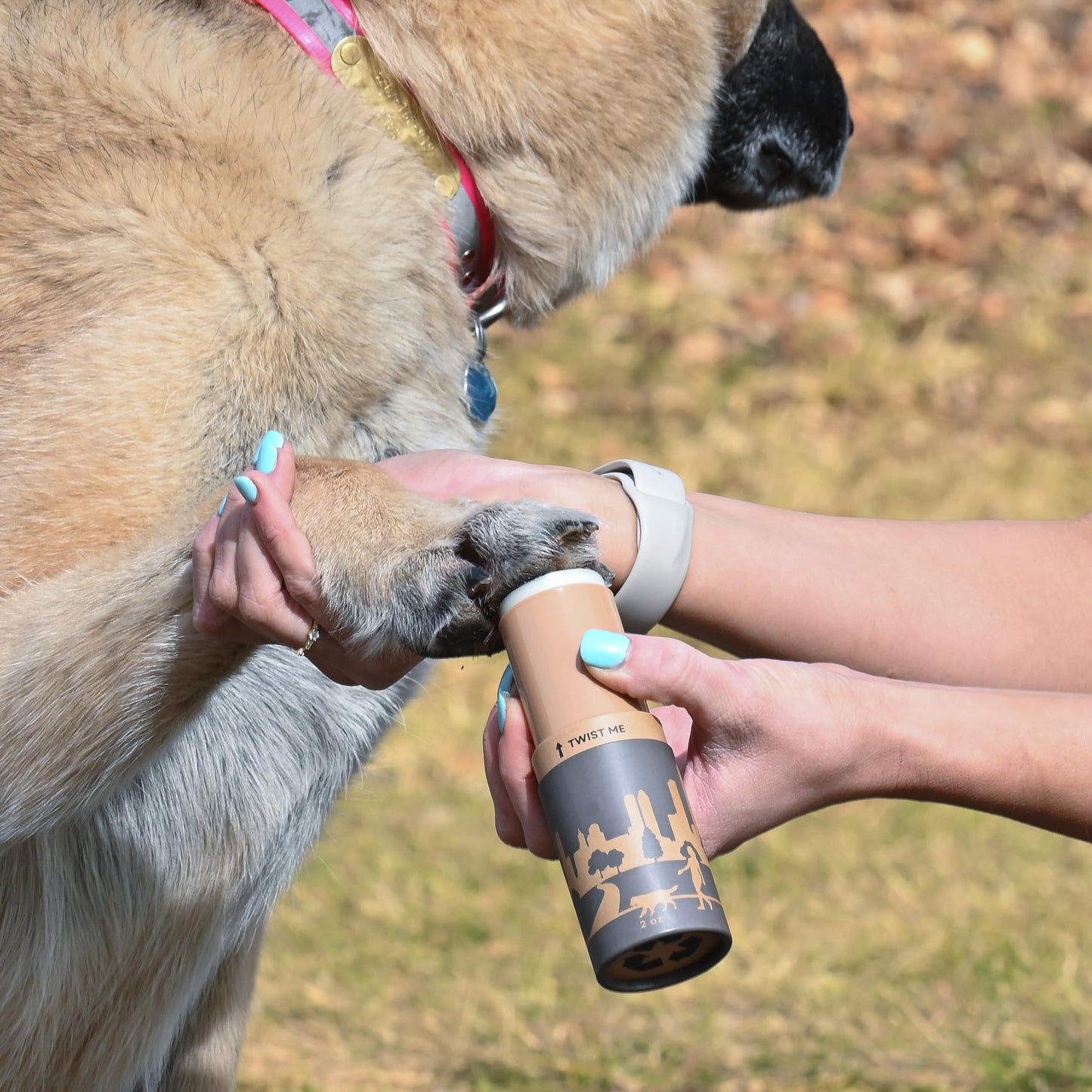 Rhino Wax - Dog Paw Street Wax 2oz - Use Before Taking Dogs on Hot Streets or Pavement - Balm Protects Against Hot Surfaces, Rocks & Road Debris - Moisturizes and Improves Elasticity - Lick-Safe - USA