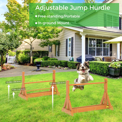 SuniBoxi Dog Agility Set, Wooden Dog Agility Jumps & Dog Hurdles,Dog Agility Equipment, Dog Agility Course,Dog Agility Course Backyard Set,Obstacle Course for Dogs,Dog Hurdles Training Equipment