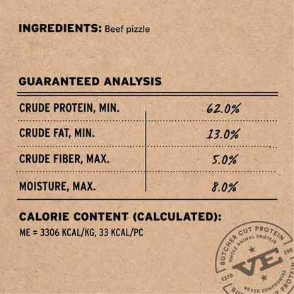 Vital Essentials Bully Sticks Dog Treats, 1.4 oz | Freeze-Dried Raw | Single Ingredient | Premium Quality High Protein Training Treats | Grain Free, Gluten Free, Filler Free