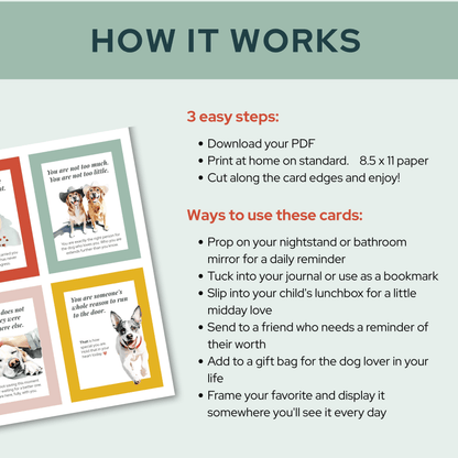 "You Did Not Come This Far By Accident" — Affirmation Card Set 4 cards | 1 printable page