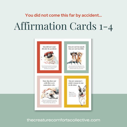 "You Did Not Come This Far By Accident" — Affirmation Card Set 4 cards | 1 printable page