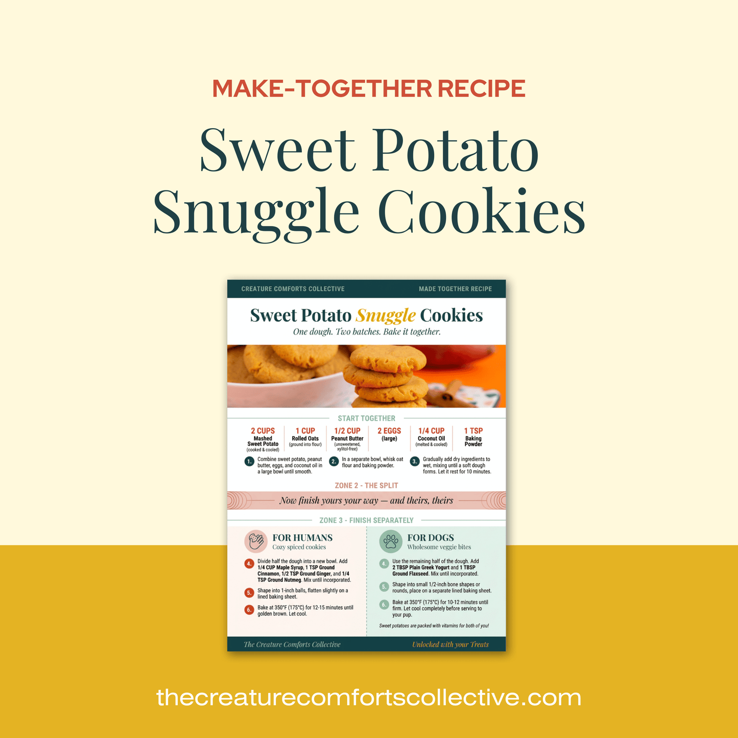 Make Together Recipe - Sweet Potato Snuggle Cookies